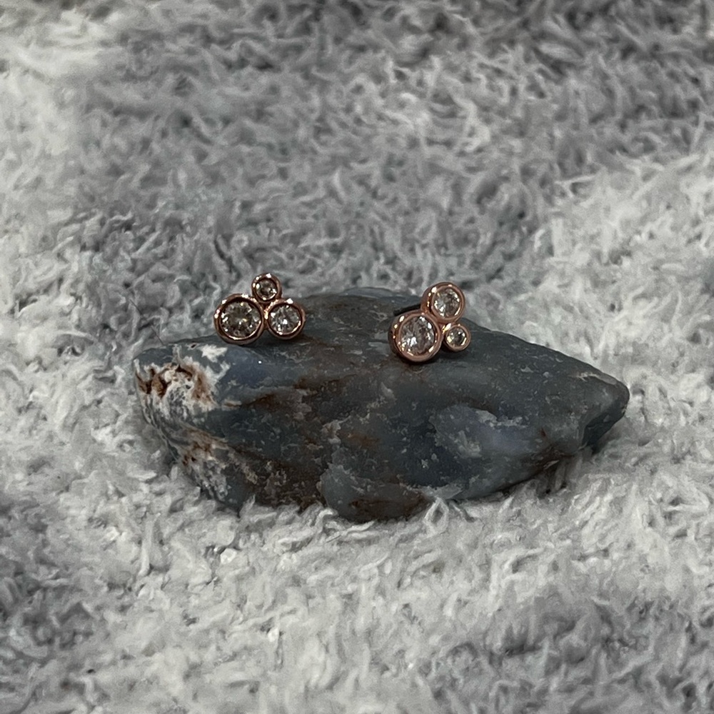 Tiny Rose Gold “Bubbles” Earrings